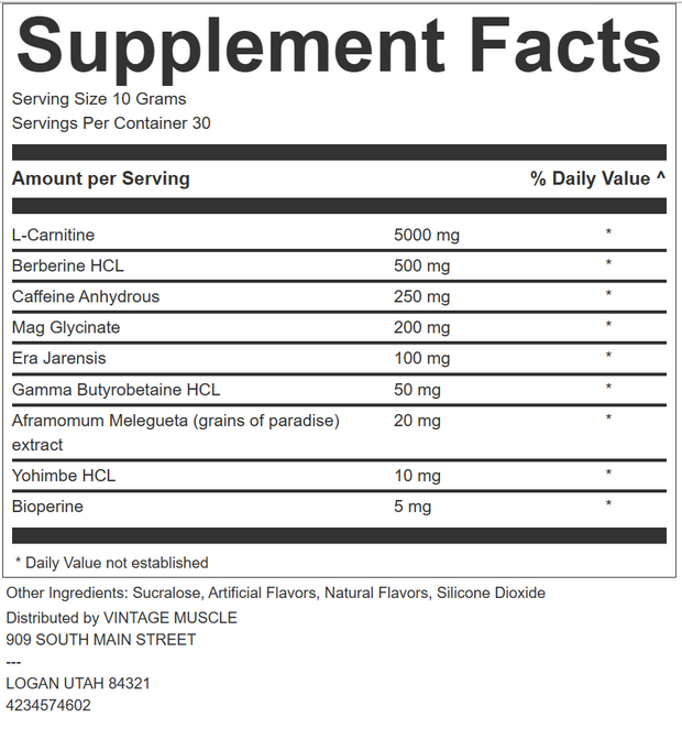 ADRENOBURN - Fat Burning Preworkout